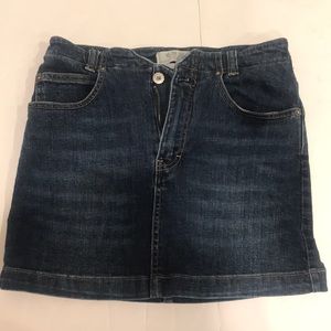 Free People Straight Denim Skirt